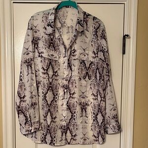 Chic Snakeskin Print Shirt